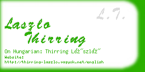 laszlo thirring business card